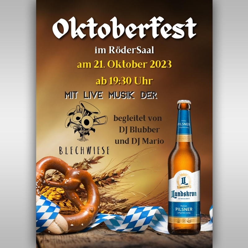 Oktoberfest im RöderSaal - Der RöderSaal wird zur Wies´n!